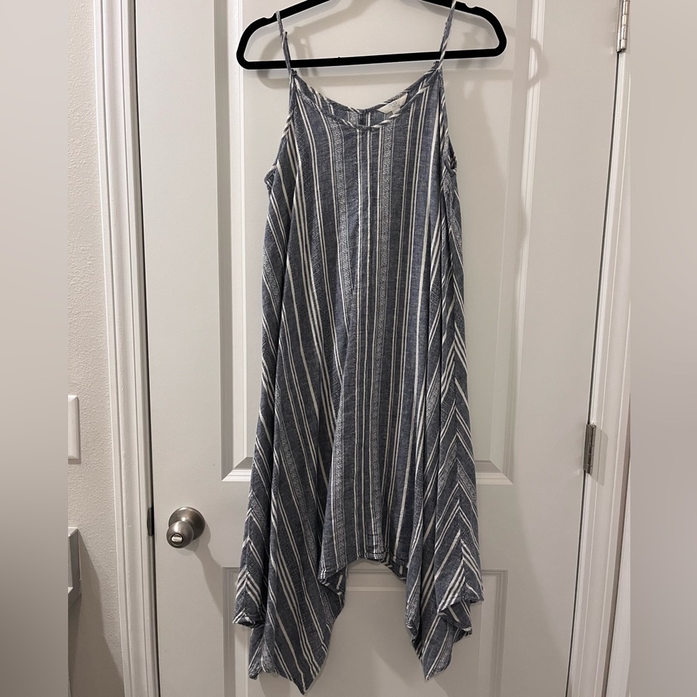 Time and true tank top dress . Size small. Color: Denim and white